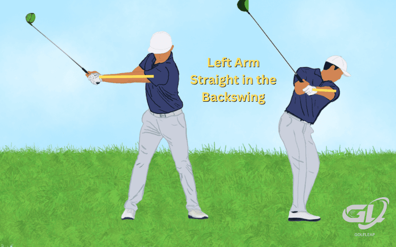 straight left arm in the backswing